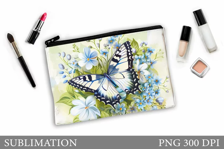 Butterfly Makeup Bag Design. Butterflly Sublimation