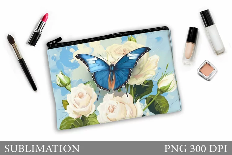 Butterfly Makeup Bag. Butterflly Sublimation