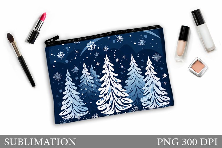 Christmas Tree Makeup Bag. Christmas Makeup Bag Design example image 1