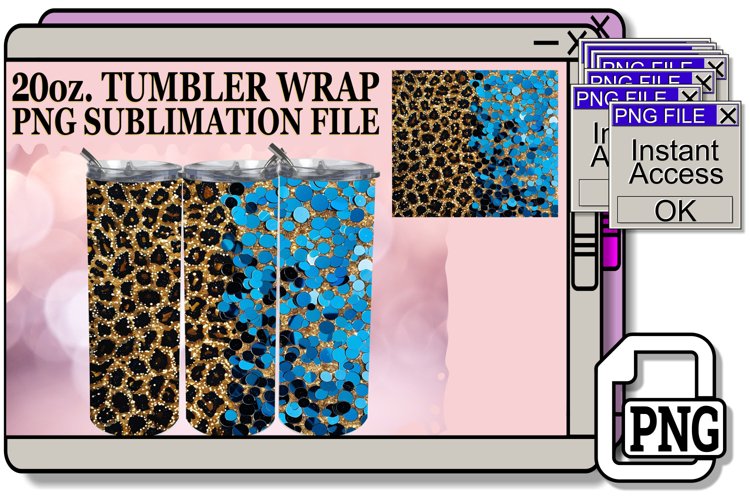 Luxe Leopard   Flower Power Tumbler Art - 20oz