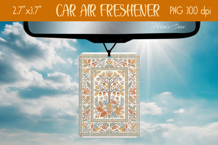 Autumn Forest Tree Air Freshener Car sublimating design png