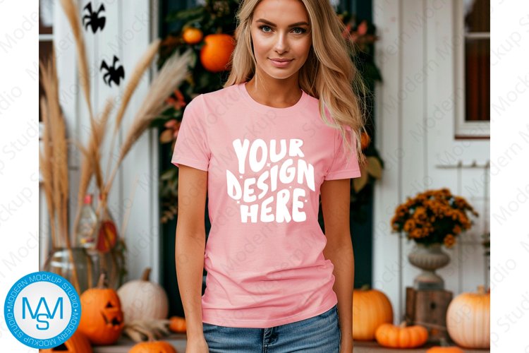 White Tshirt Mockup Image 16