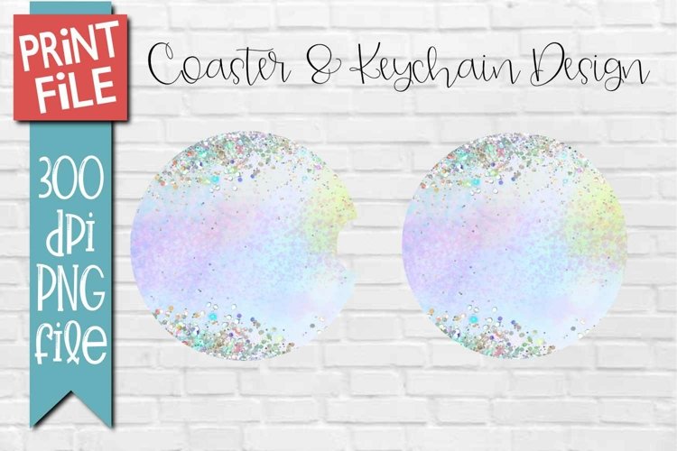 Glittery Car Coasters and Round Keychain Sublimation