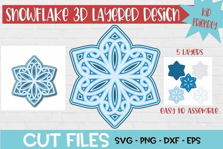 3d Layered Snowflake Paper Cutting Craft