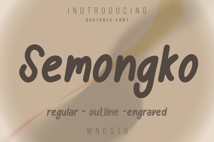 Semongko - Quotes cute font example image 1