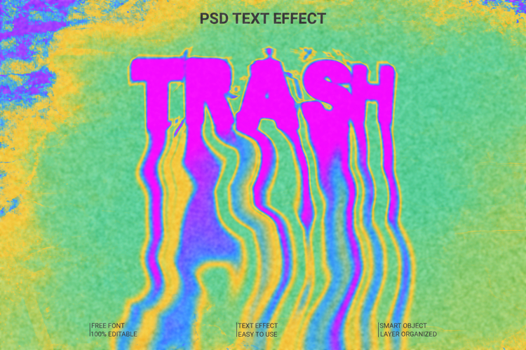 Liquid and Melting PSD Text Effect Graphic Set