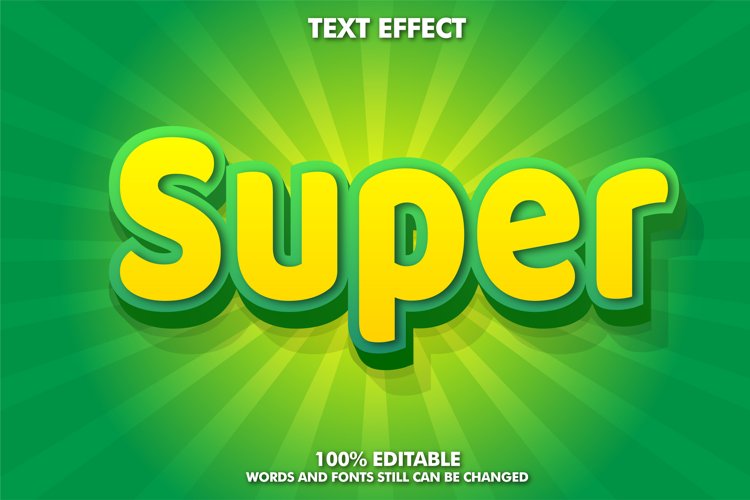 3D Editable Text Effect - Super Style example image 1