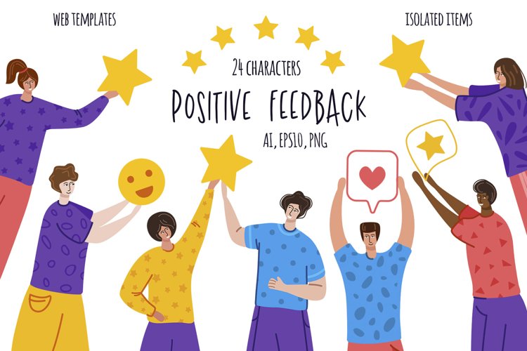 Positive Feedback - vector pack example image 1