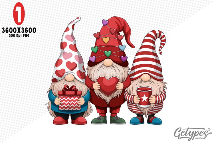 Valentine Gnome Sublimation Clipart - High Quality Design