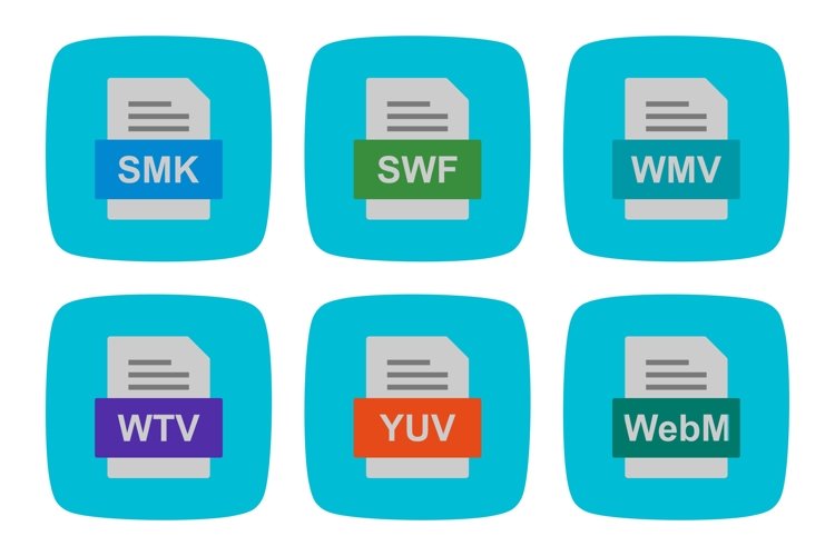 Set Of File Formats Icons