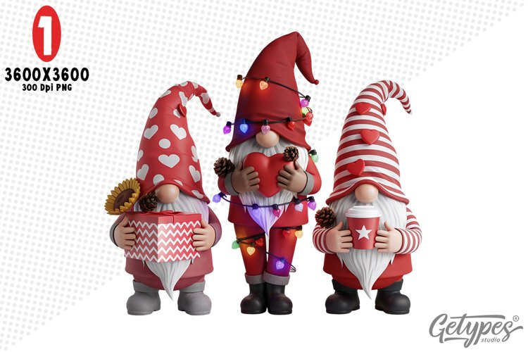 Valentine Gnome Clipart Image 13