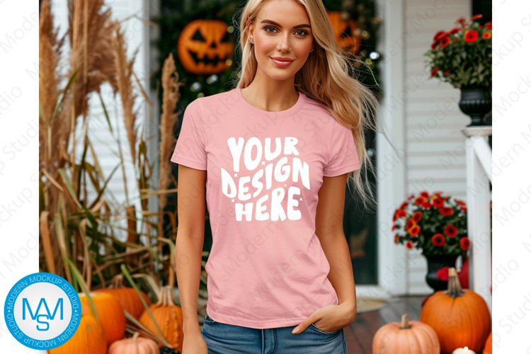 White Tshirt Mockup Image 12