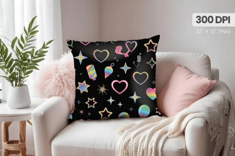 Happy New Year PNG Pillow, Festive New Years Eve 2026 PNG