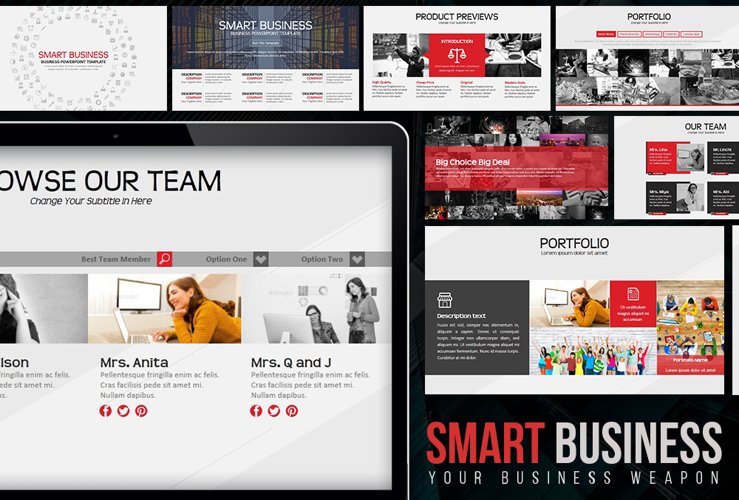 Smart Business PowerPoint Template example image 1