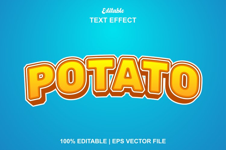potato text effect and editable.