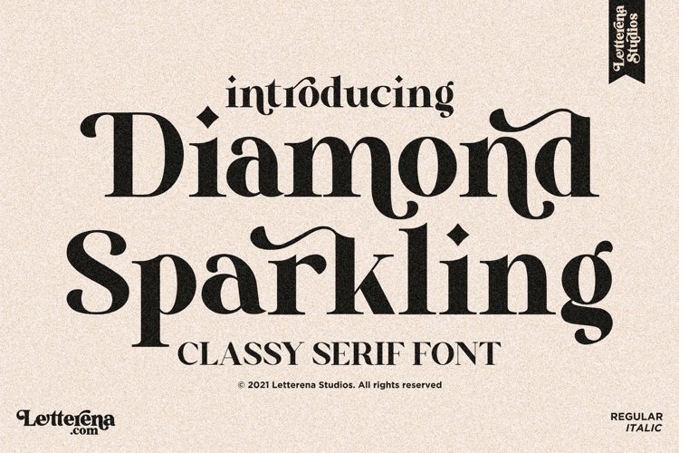 Diamond Sparkling - Classy Serif Font example image 1