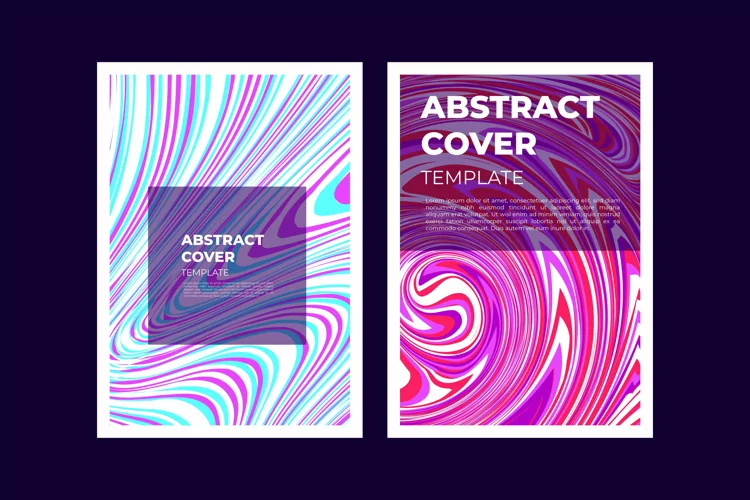 Cover Vector With Colorful Liquid