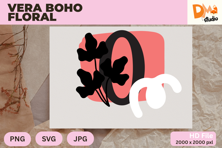 Veranique Boho Floral Monogram