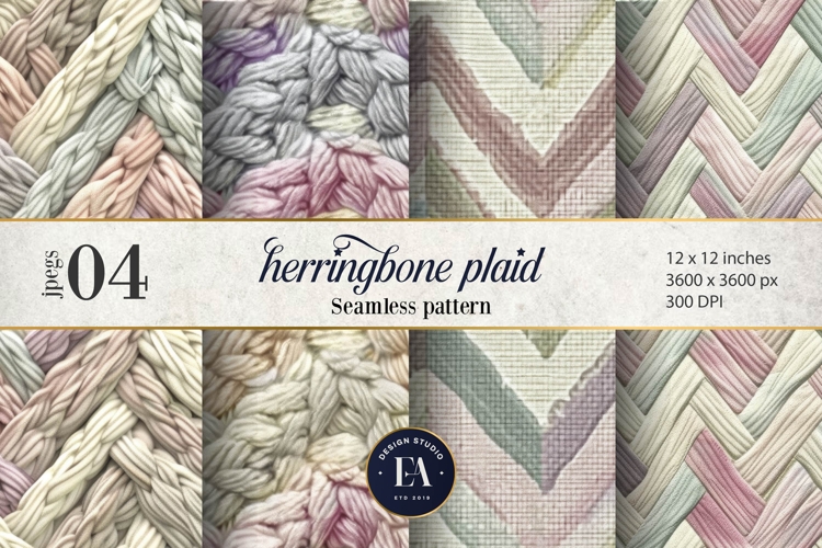 Herringbone Plaid Pattern | Fabric seamless Texture
