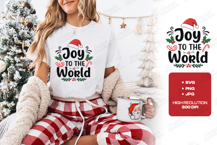 Joy To The World Christmas T-Shirt Design