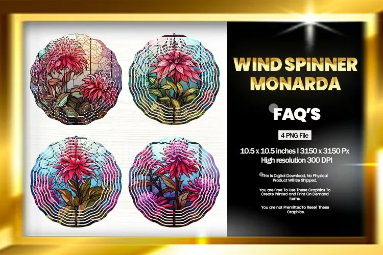 Monarda Wind Spinner Sublimation - 04 Variations
