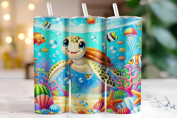 Turtles Tumbler Wrap | Sublimation | Tumblers