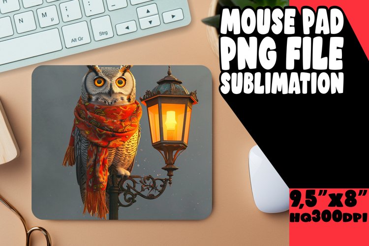 Playful Owls on Sublimated Pad example image 1