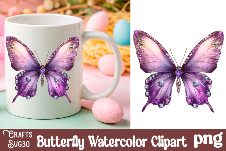 Watercolor Butterfly Clipart Image 22