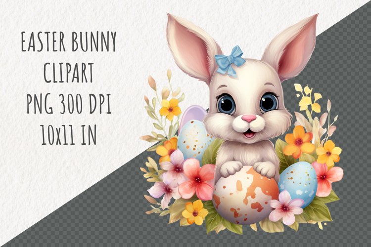 Easter Bunny Clipart | Spring Clipart | Easter Sublimation