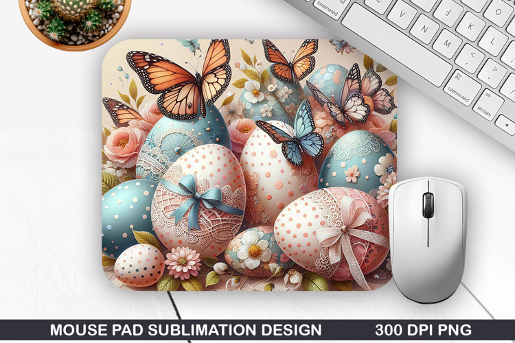 Easter Eggs Mouse Pad Sublimation, Easter Mouse Pad PNG