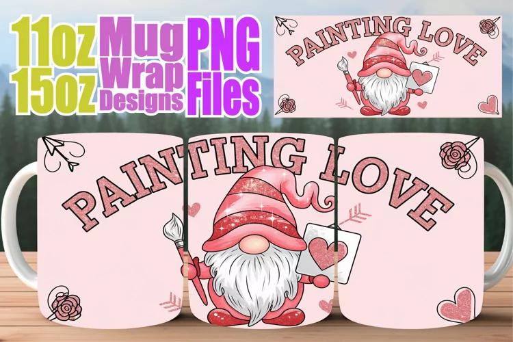 Unique sunsets 11oz 15oz sublimation wrap, Valentines