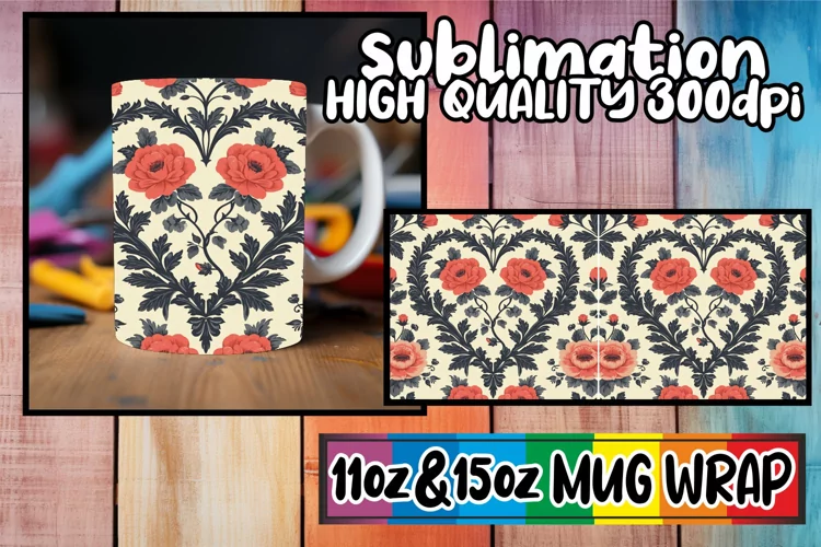 Valentines Coffee Cup Charm - Sublimation
