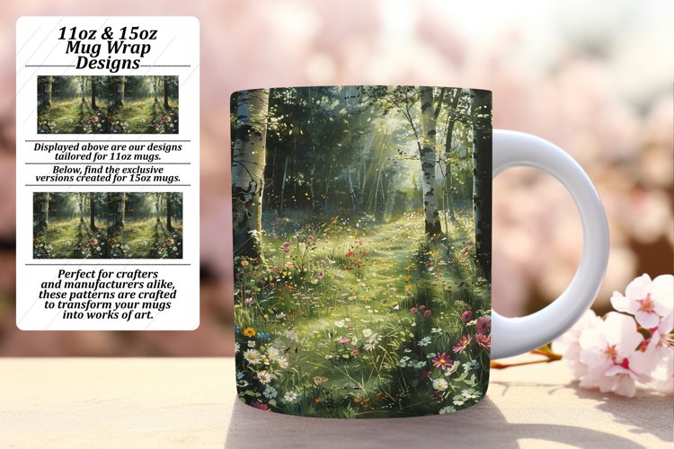 Fairy Tale Forest 3D Mug Wrap 11oz/15oz Sublimation