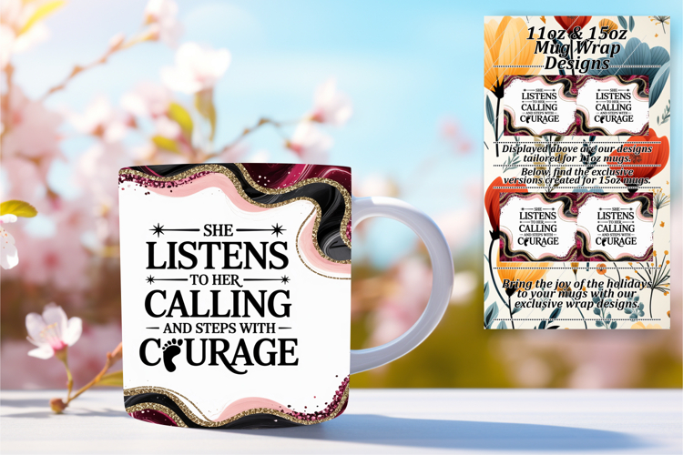 Chic 11oz Mug Wrap Png Design , Religious