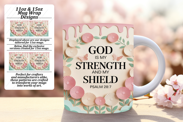 Bright 11oz Mug Wrap Png Artwork , Christian