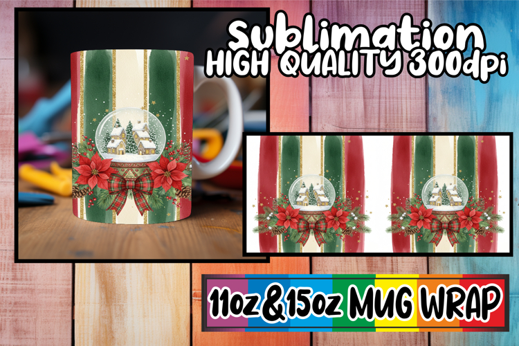 Happy moments sublimation mug wrap, Christmas