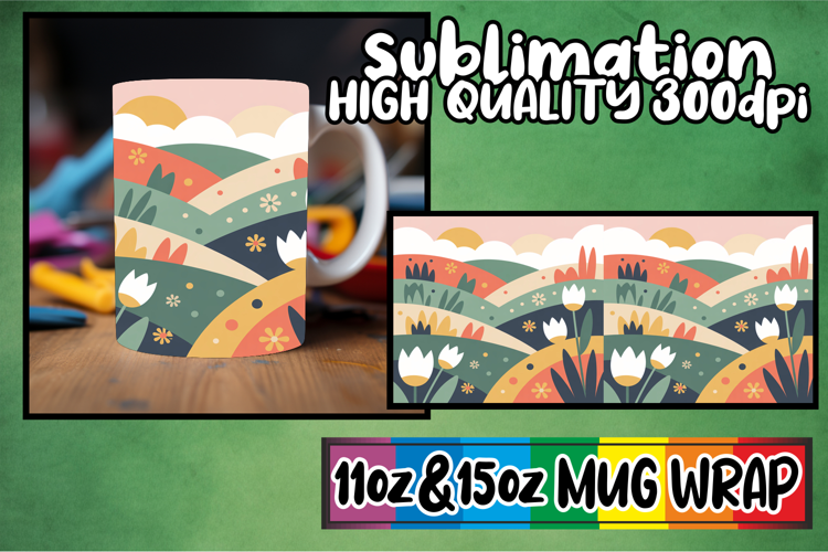Happy journeys sublimation mug wrap, Spring