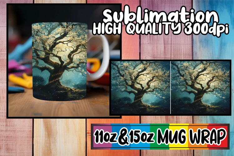 Whimsical Tree Artistry for Sublimation Mugs