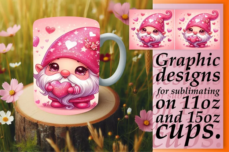 Sweet Gnome Sublimation Mug Art