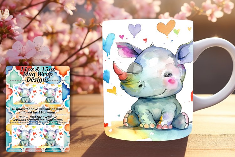 Colorful Wildlife Sublimation Mug Wraps