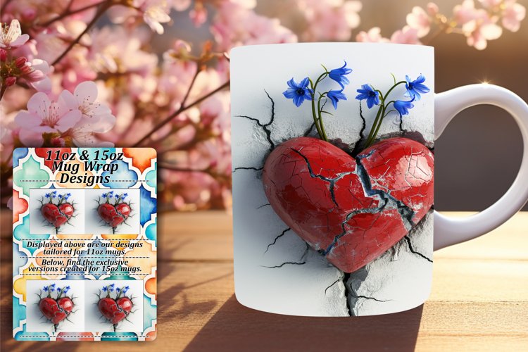 Spring Awakening: Sublimation Heart Mug Mix example image 1