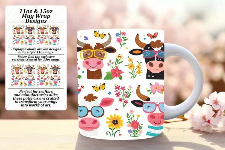 Colorful Cow Portrait Sublimation