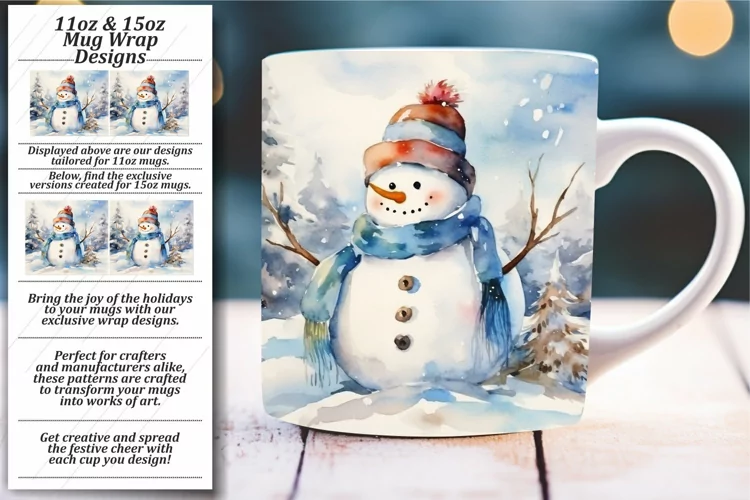 Merry & Bright: Christmas Sublimation Mug Wrap