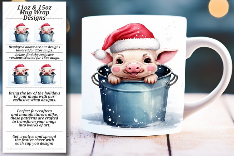 Christmas Mug Magic: Watercolor Animal Parade example image 1