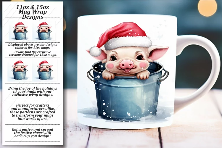 Christmas Mug Magic: Watercolor Animal Parade