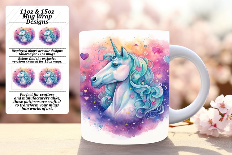 Mystic Unicorn Sublimation Mug Wrap Magic