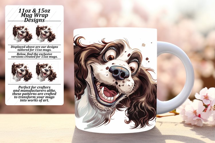 Playful Watercolor Dog Sublimation Mug - 11oz/15oz example image 1