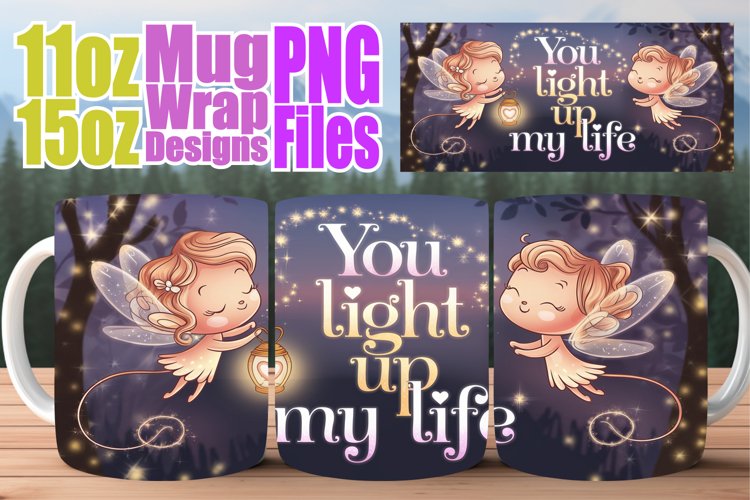 Sweet mornings 11oz 15oz mug wrap, Love