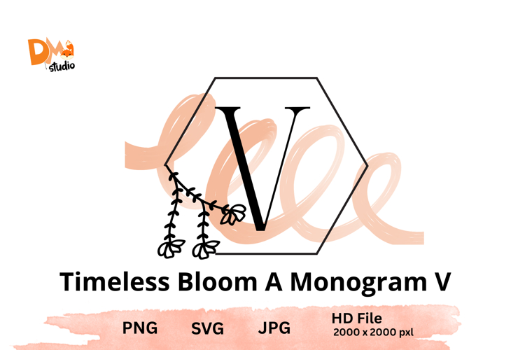 Timeless Bloom Monogram example image 1
