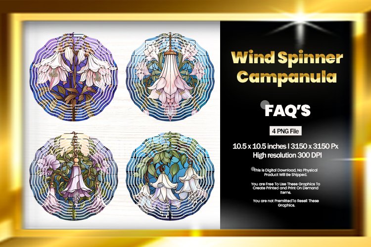 Campanula Wind Spinner Sublimation - 04 Variations example image 1